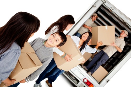 Removal van loaded for a small flat move in Maidavale