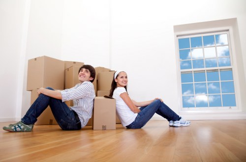 Household items being loaded carefully for transport