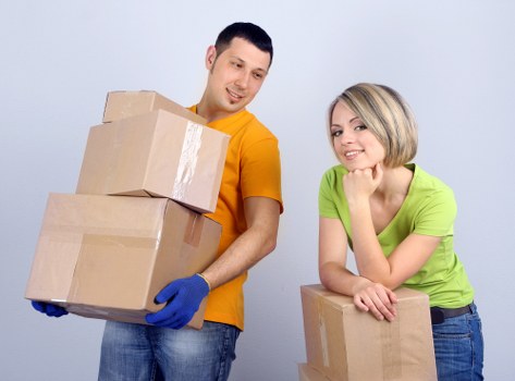 Organized relocation service showing packing and transport preparation
