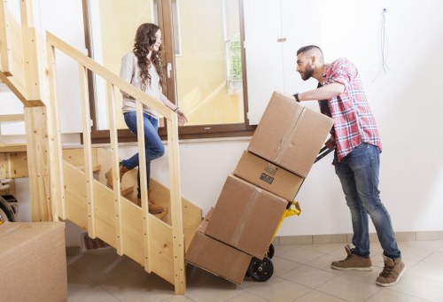 Careful loading of furniture for a Maida Vale removal job
