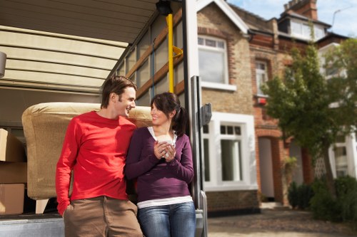 Careful transport of office equipment for a local business move